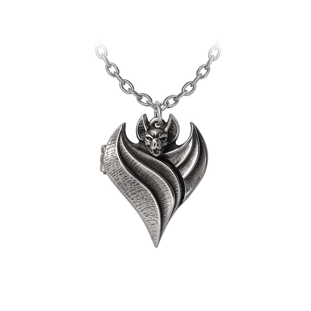 Alchemy - Darken Heart Locket Necklace - Silver coloured